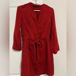 Dynamite Red Long Sleeve Dress